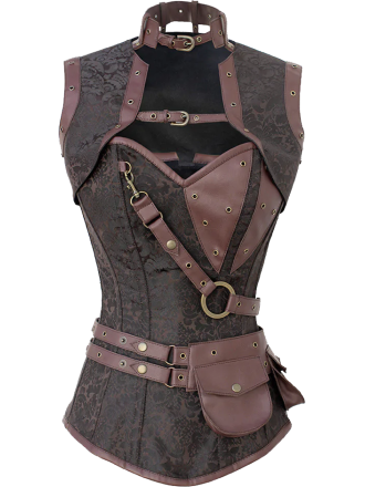 Steampunk-Corsage Vollbrust "Alany" 